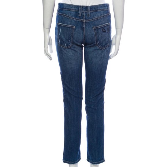 Current/Elliott The Fling Jeans with Embroidery Cutout, Size 24 - Picture 4 of 4